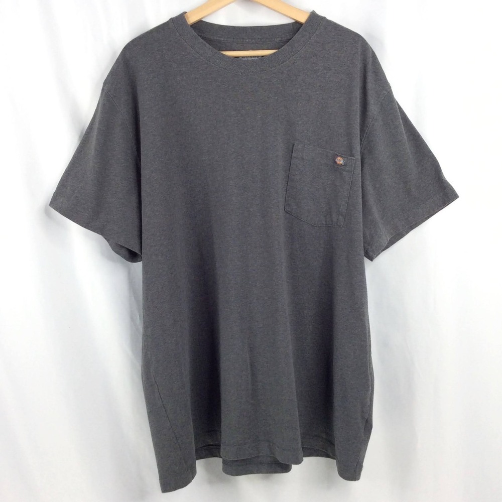 Dickies Heavy Duty Pocket T-Shirt Men's Size 2XL Gray Short Sleeve Polycotton